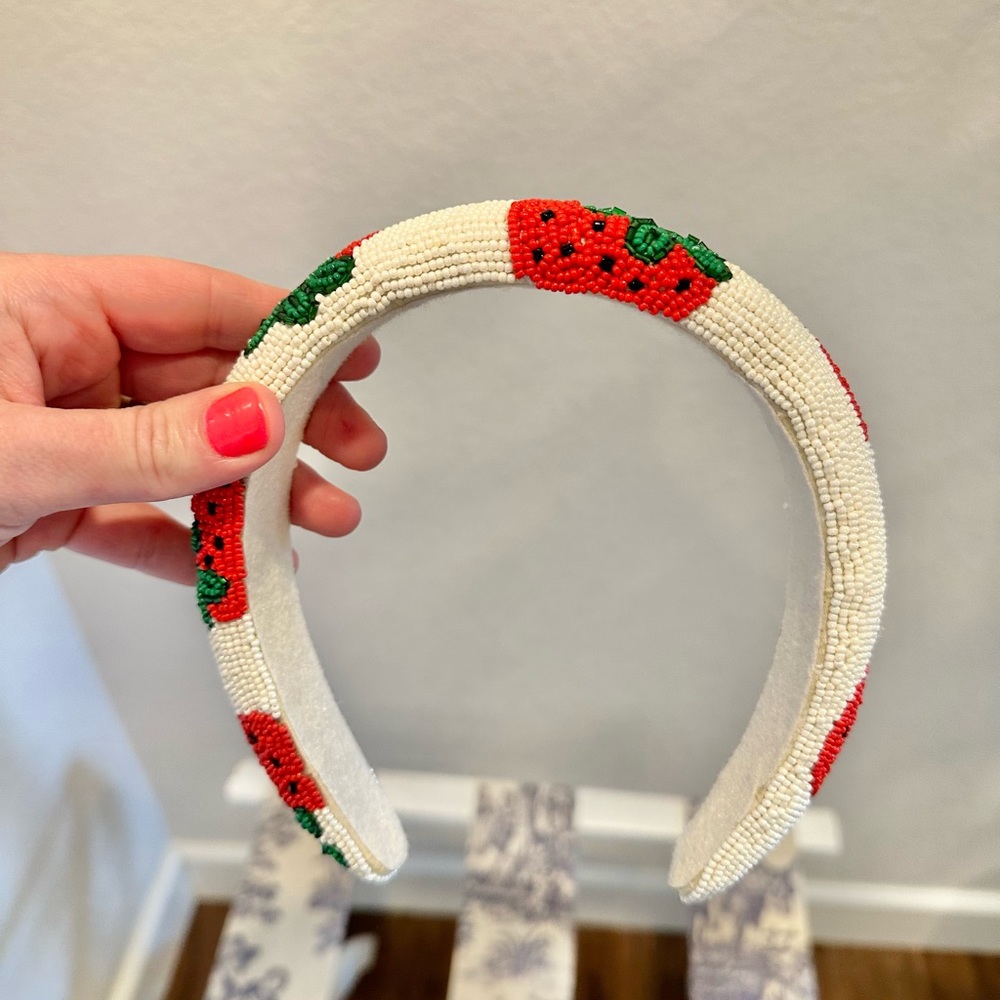 Strawberry Beaded headband